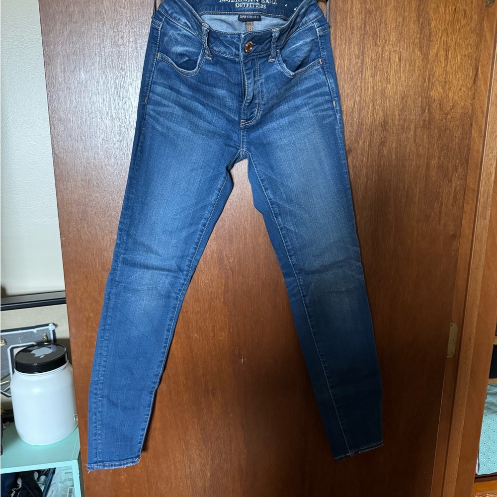 American Eagle Outfitters Dark Blue Skinny Jeans